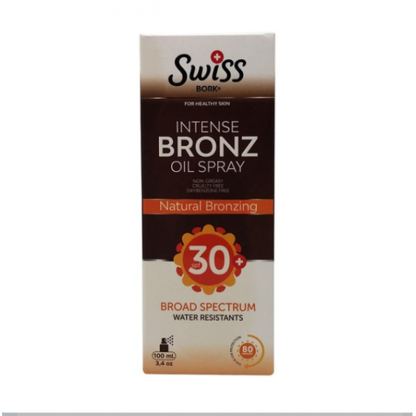 Swiss Bork Bronzlaştırıcı Güneş Spreyi SPF30+ 100 ml