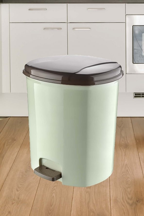 Banyo Mutfak Pedallı İç Kovalı Çöp Kovası 14 LT - Krem