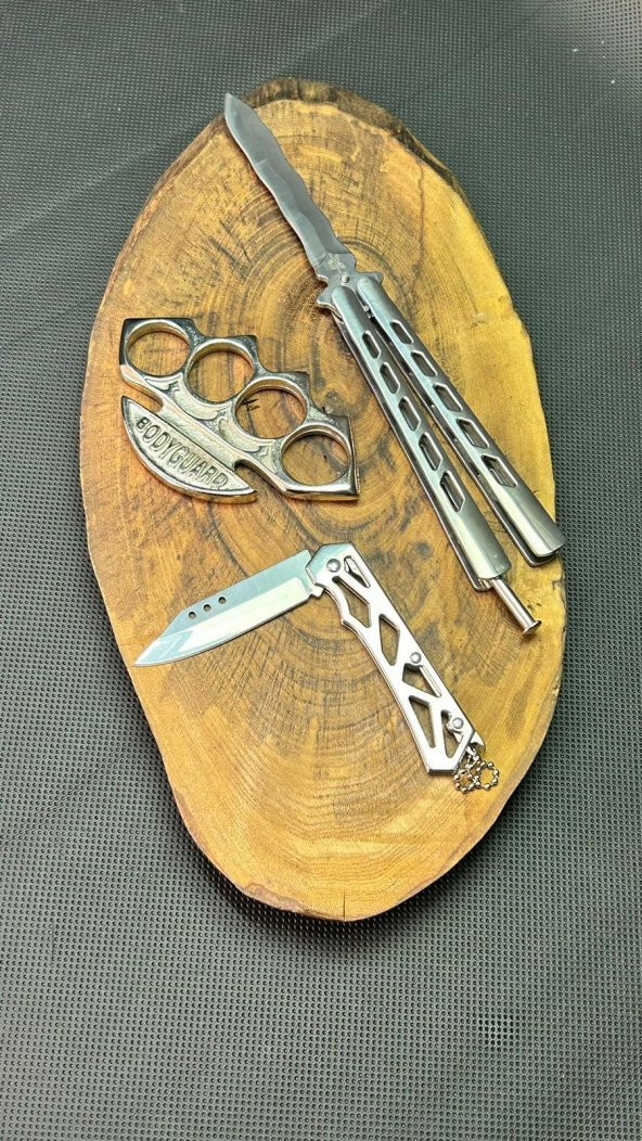 Kişiye Özel 21 cm BENCHMADE Kelebek ve Musta seti