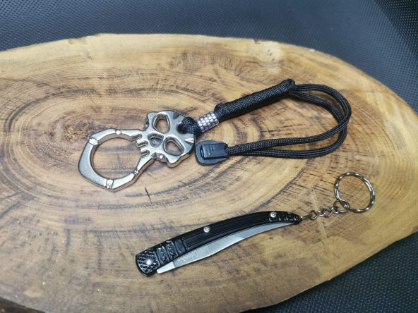 İpli Parmak Musta ve 17 cm Kılçık Çakı