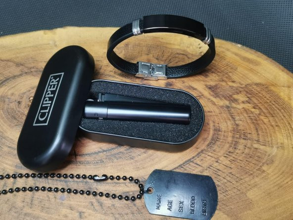 İsme Özel Metal Clipper Çakmak,Bileklik ve Asker Künye Kolye