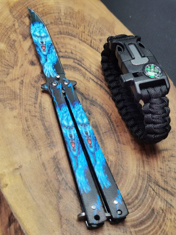 Paracord Bileklik ve 21 cm Kelebek Seti