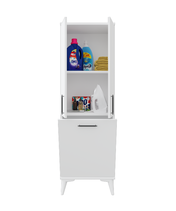 Merlin Mobilya OSKAR KİRLİ SEPETLİ BANYO DOLABI - 4