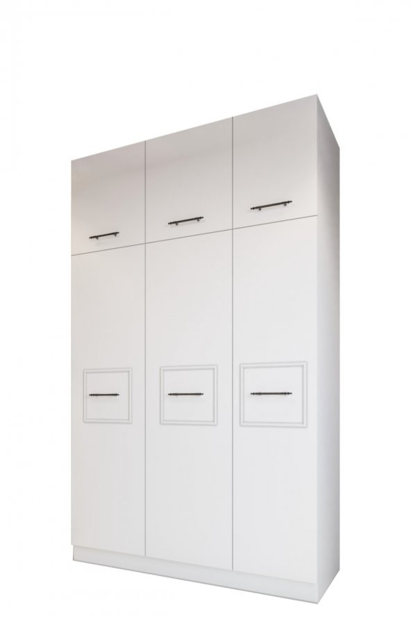 Merlin Mobilya ZARİF 6 Kapaklı 10 Bölmeli Çok Amaçlı Beyaz Dolap - 4