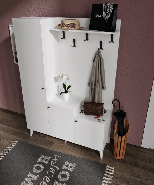 Merlin Mobilya KARDELEN 9 BÖLMELİ PORTMANTO - 2