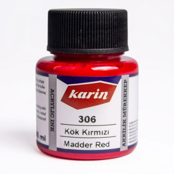 Karin Akrilik Mürekkep 45ml 306 Kök Kırmızı