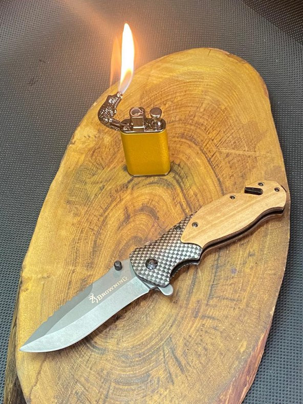Browning 21 cm Avcı Çakısı + Ejderha Çakmak Seti