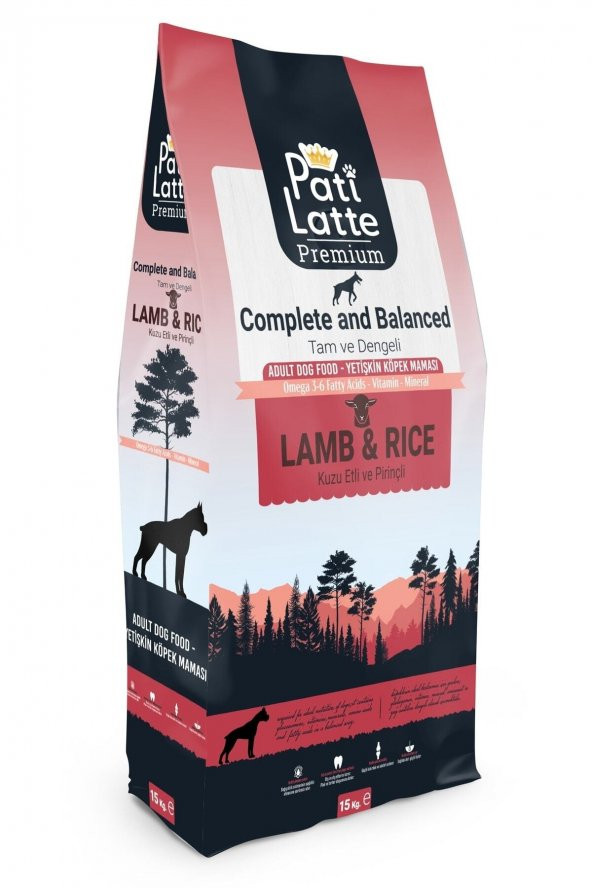 Pati Latte Yetişkin Köpek Kuzu Etli 15 Kg Ptl0001 - 1