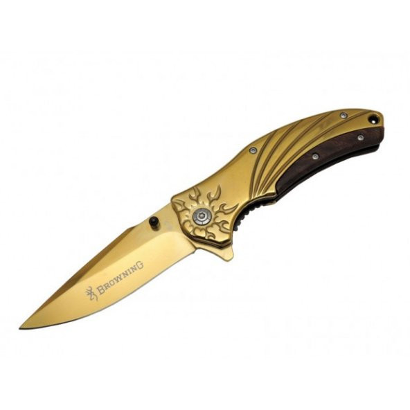 İsme Özel Browning Çakı Ahşap Gold 8-3 21 cm