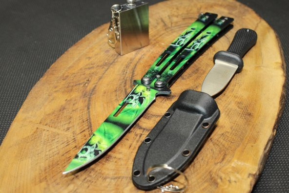 Kamp Outdoor Kelebek Paslanmaz 3lü Çelik Çakı Set