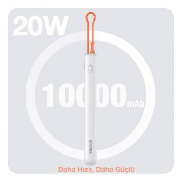 BASEUS Lightning Kablolu Dijital Göstergeli 20W 10000mAh Powerbank Taşınabilir Şarj Aleti - 6
