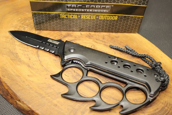 Tac Force 21 cm Siyah İp Detaylı Möştalı Çakı