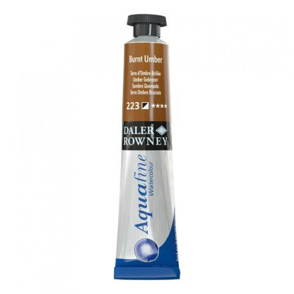 Daler Rowney Aquafine Tüp Suluboya 8ml BURNT UMBER 223 - 1