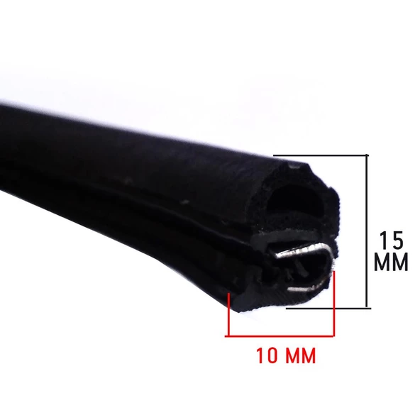 Contacall Otomobil Fitili Orta Direk Geçme Araç Fitili Çelik Telli Siyah 2 Metre - 4