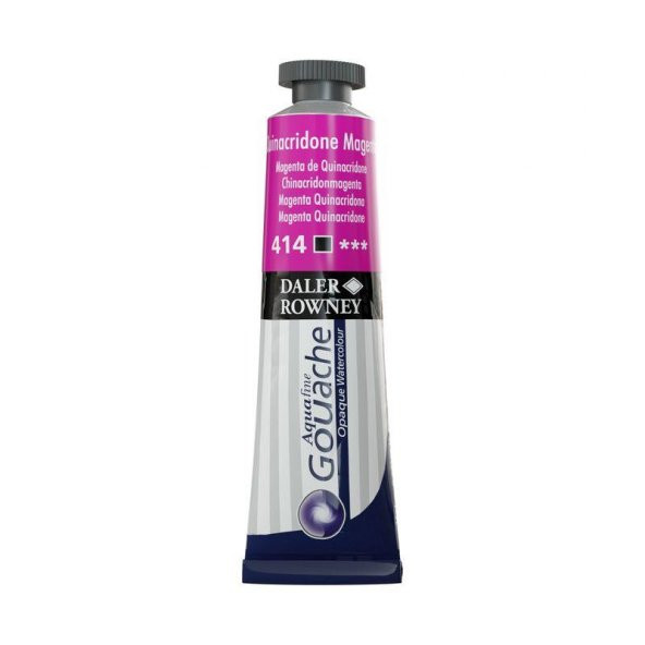 Daler Rowney Aquafine Guaj Boya Tüp 15ml Quinacridone Magenta 414 - 1