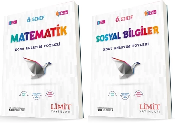 Limit 6. Sınıf Matematik + Sosyal Bilgiler Konu Föyleri Seti 2 Kitap 2023