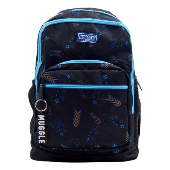 Muggle 4 Bölmeli Ot Game Over Siyah Okul Sırt Çantası (Mu-0389) ürün görseli
