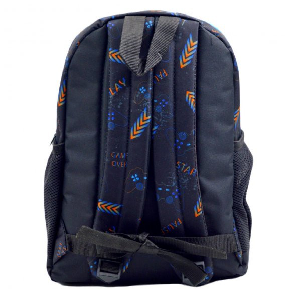 Muggle 4 Bölmeli Ot Game Over Siyah Okul Sırt Çantası (Mu-0389) - Resim 5