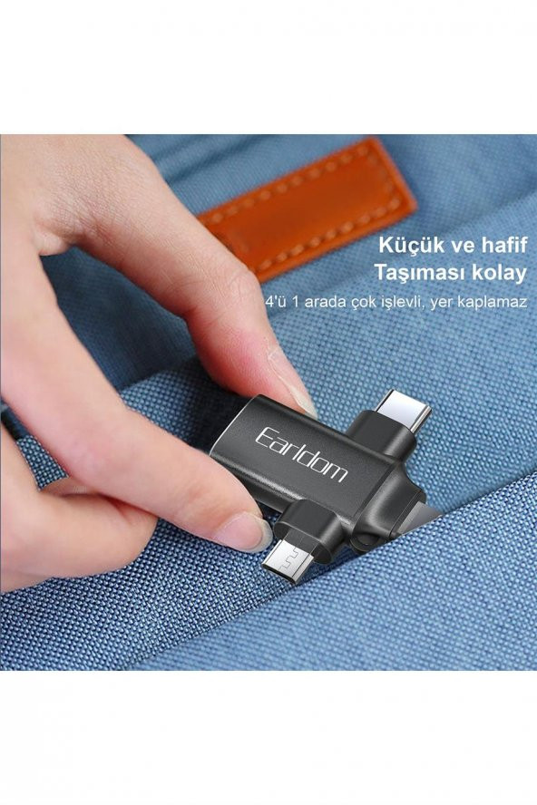 Peeq Earldom OT80 3in1 Otg Dönüştürücü - Resim 5