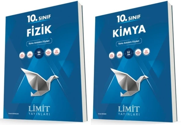 Limit 10. Sınıf Fizik + Kimya Konu Föyleri Seti 2 Kitap 2023