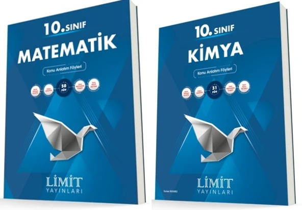Limit 10. Sınıf Matematik + Kimya Konu Föyleri Seti 2 Kitap 2023