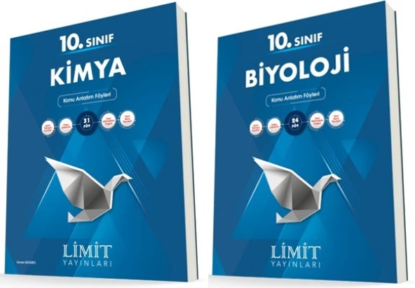 Limit 10. Sınıf Kimya + Biyoloji Konu Föyleri Seti 2 Kitap 2023