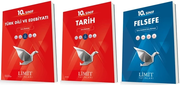 Limit 10. Sınıf Edebiyat + Tarih + Felsefe Soru Seti 3 Kitap 2023