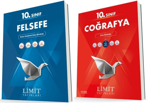 Limit 10. Sınıf Felsefe + Coğrafya Soru Bankası Seti 2 Kitap 2023