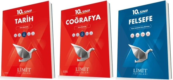 Limit 10. Sınıf Tarih + Coğrafya + Felsefe Soru Seti 3 Kitap 2023