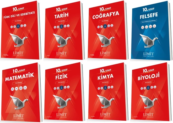Limit 10. Sınıf Soru Bankası Seti Tam Set 8 Kitap 2023