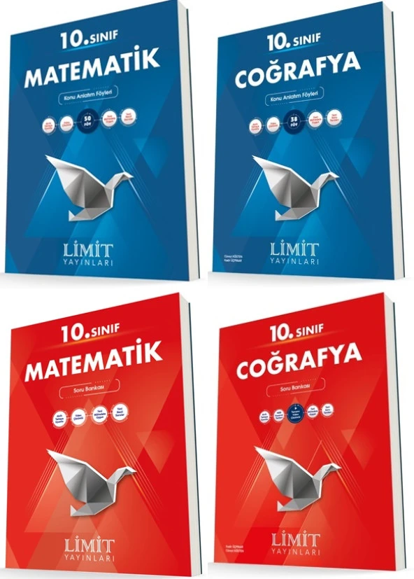 Limit 10. Sınıf Matematik + Coğrafya Konu + Soru Seti 4 Kitap 2023