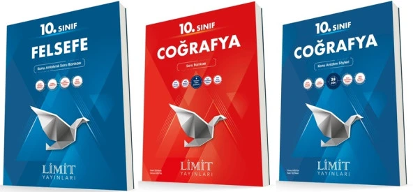 Limit 10. Sınıf Felsefe + Coğrafya Konu + Soru Seti 3 Kitap 2023