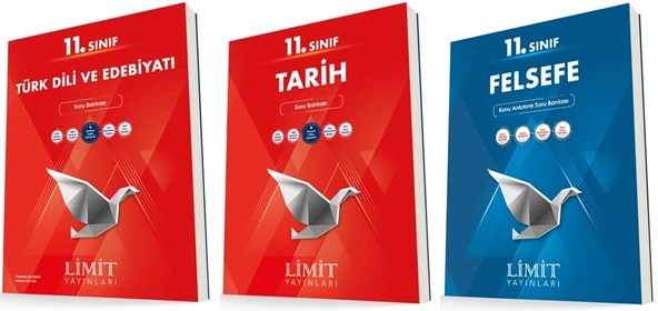Limit 11. Sınıf Edebiyat + Tarih + Felsefe Soru Seti 3 Kitap 2023