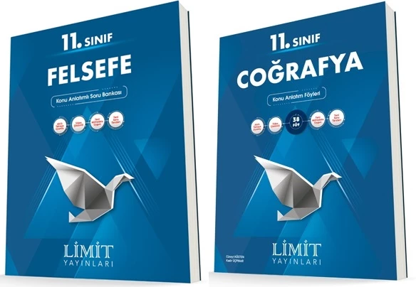 Limit 11. Sınıf Felsefe + Coğrafya Konu Föyleri Seti 2 Kitap 2023