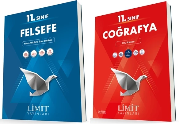 Limit 11. Sınıf Felsefe + Coğrafya Soru Bankası Seti 2 Kitap 2023