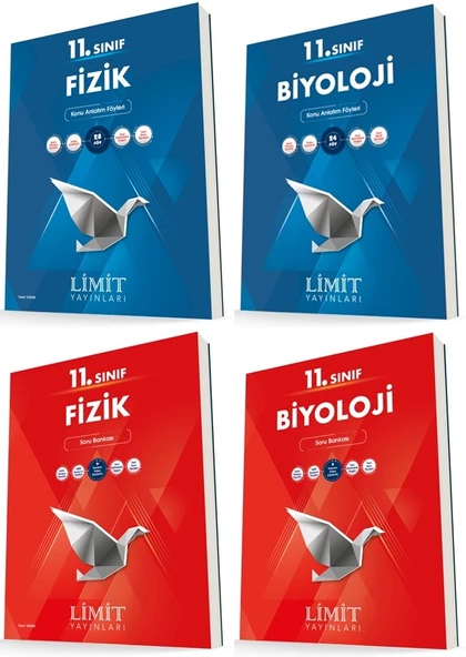 Limit 11. Sınıf Fizik + Biyoloji Konu + Soru Seti 4 Kitap 2023