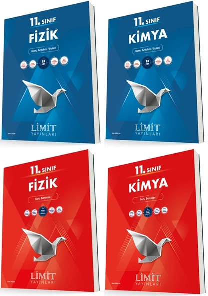 Limit 11. Sınıf Fizik + Kimya Konu + Soru Seti 4 Kitap 2023