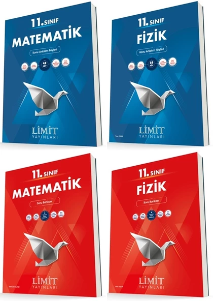 Limit 11. Sınıf Matematik + Fizik Konu + Soru Seti 4 Kitap 2023