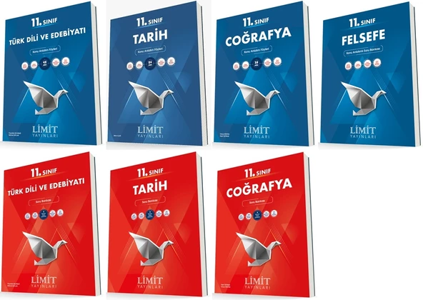 Limit 11. Sınıf Edebiyat + Tarih + Coğrafya + Felsefe Konu + Soru Seti 7 Kitap 2023