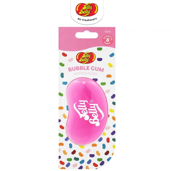 Jelly Belly 3D Hanging  Asma Koku BubleGum 18gr. Tatlı Sakız, Keklik Üzümü, Vanilya, Portakal Aromal