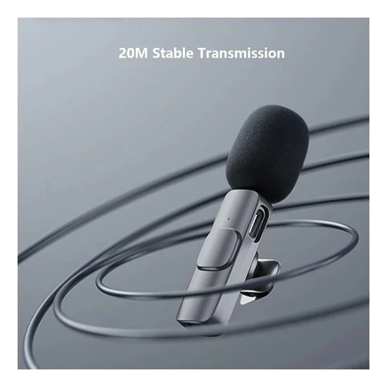 Daytona K9-C1 TYPE-C+Lightning kablosuz yaka mikrofonu (1Adet Kablosuz Alıcı + 1Adet Mikrofon) (2-in-1) - Resim 3