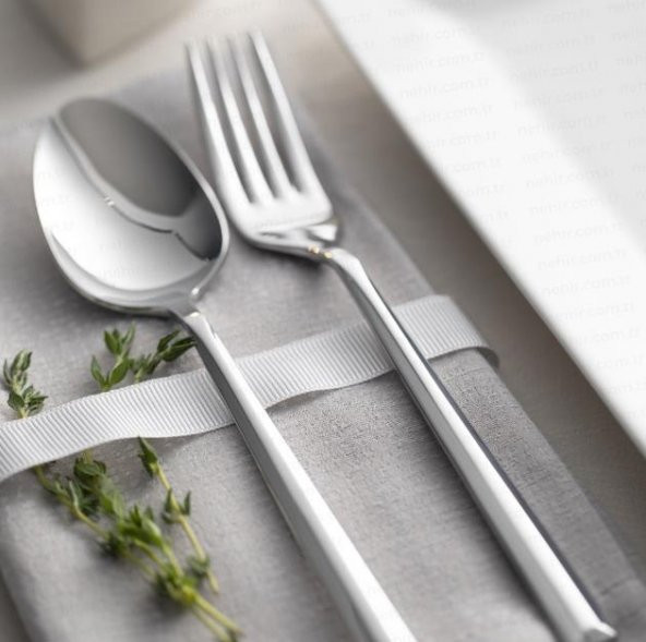 Nehir Milano Sade 89 Parça Kutulu Çatal Kaşık Bıçak Seti - 2