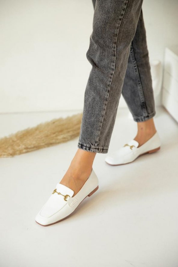 Marjinix Trendy Tokalı Kadın Babet Ayakkabı