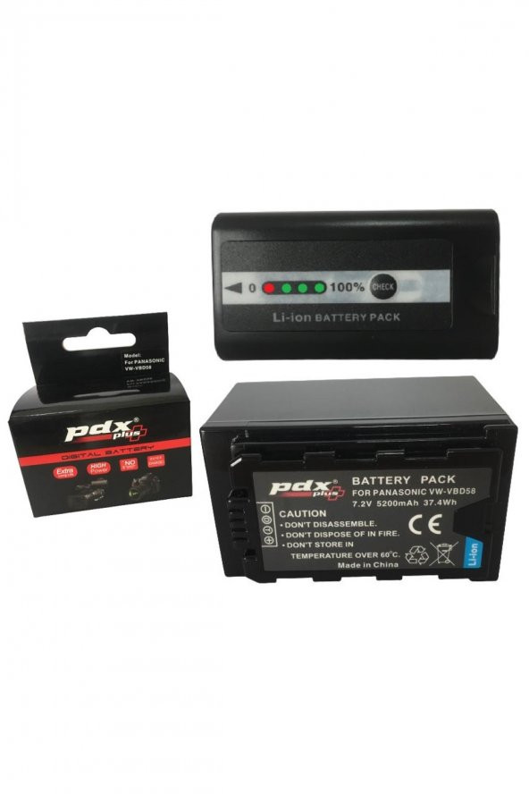 PDX VBD58 Panasonic MDH3 Kamera Batarya