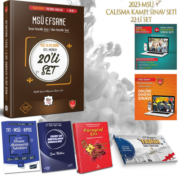 MSÜ 22li Efsane Set - 2023 MSÜ Özel Hazırlık - Altın Seri Yayınları