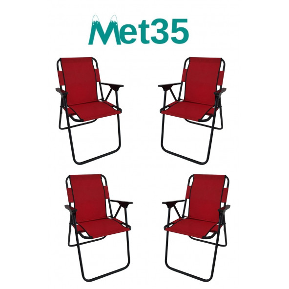 met35 Katlanır Piknik Sandalyesi-4lü - 3