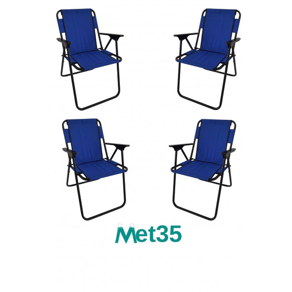 met35 Katlanır Piknik Sandalyesi-4lü - 6