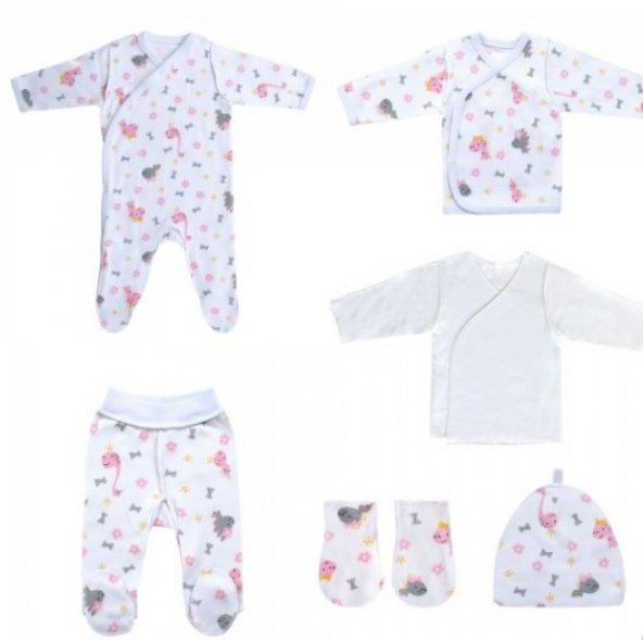 Sevi Bebe 530.133 Premature 6lı Zıbın Seti Dinazor