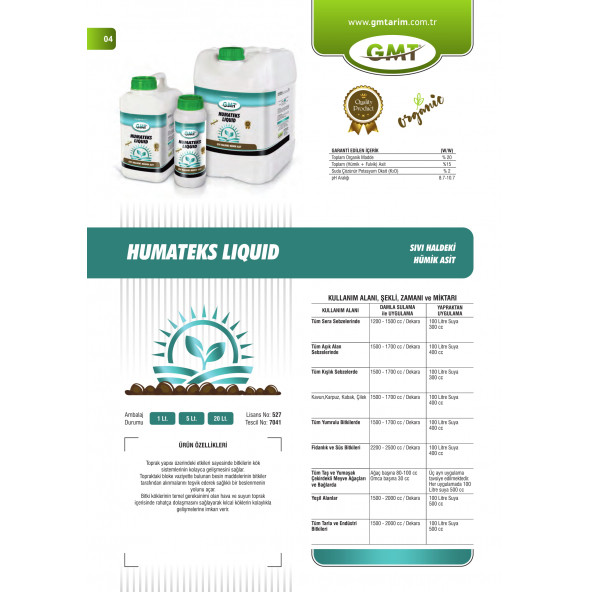 Gmt Humateks Liquid 5 lt - 3