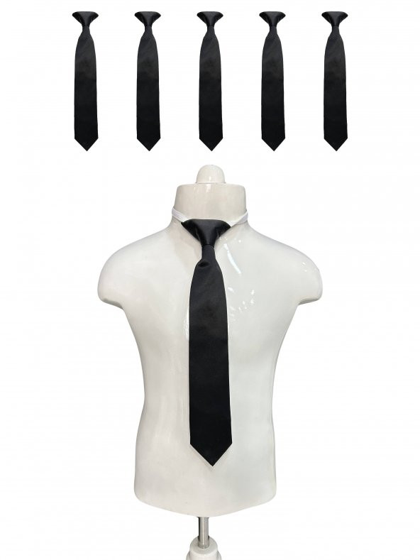 5'li Çocuk Kravatı Kendinden Lastikli Unisex Kravat Çoklu